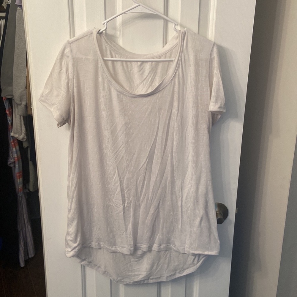 COPY - White Lululemon workout top